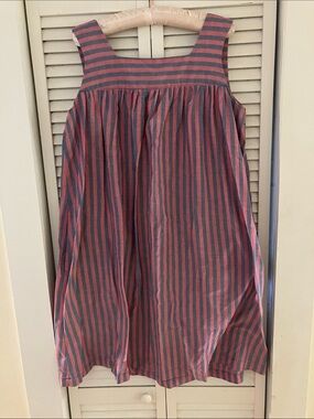 Vintage Habdmade Striped Babydoll Sun Dress